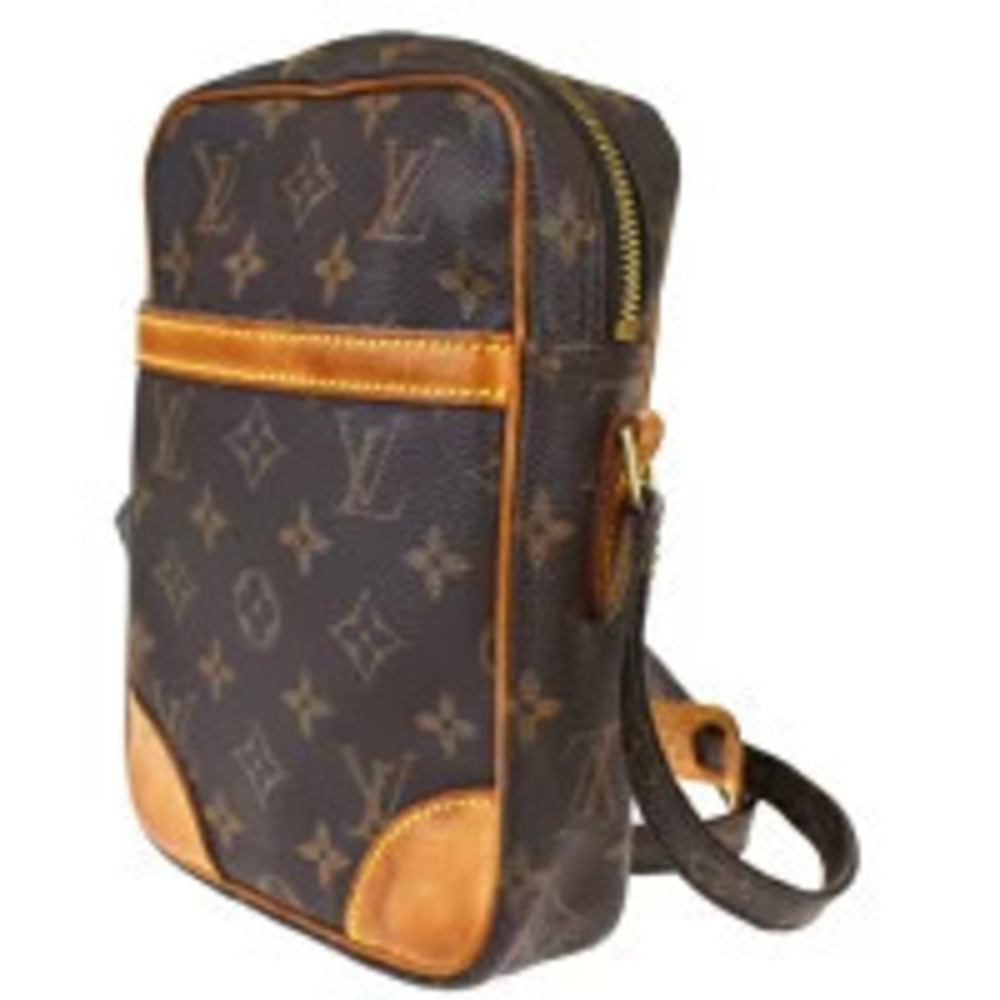 Louis Vuitton Bag Monogram Shoulder Leather Danube Brown